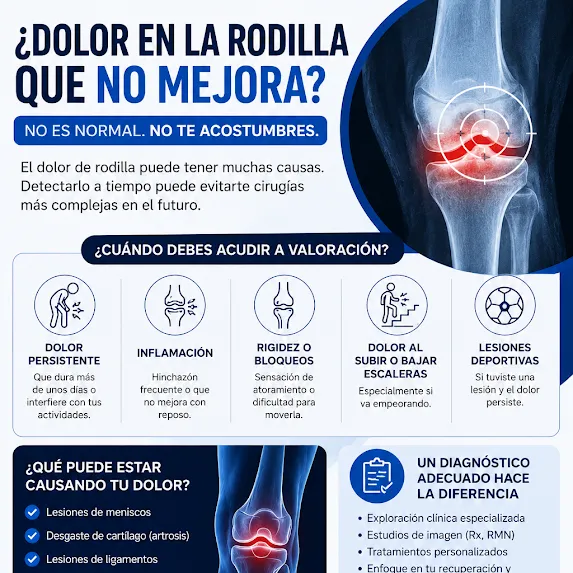 ¿Dolor en la rodilla que no mejora? No es normal, no te acostumbres